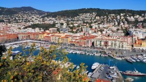 View of Nice, in the Alpes Maritimes, from the colline du château