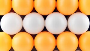 Des balles de ping-pong