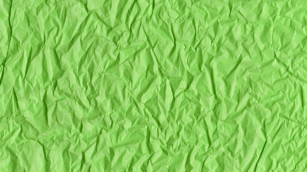 Du papier de soie vert