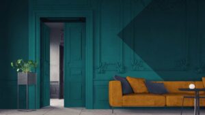 salon mur vert