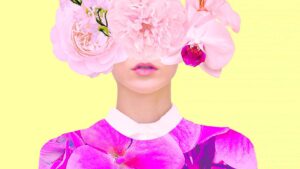 collage photo avec des fleurs