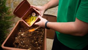 compost sur un balcon